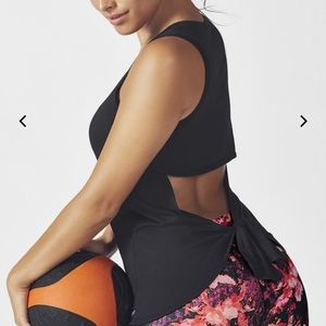Fabletics Mariela Tank Top Take a Bow Backless XS